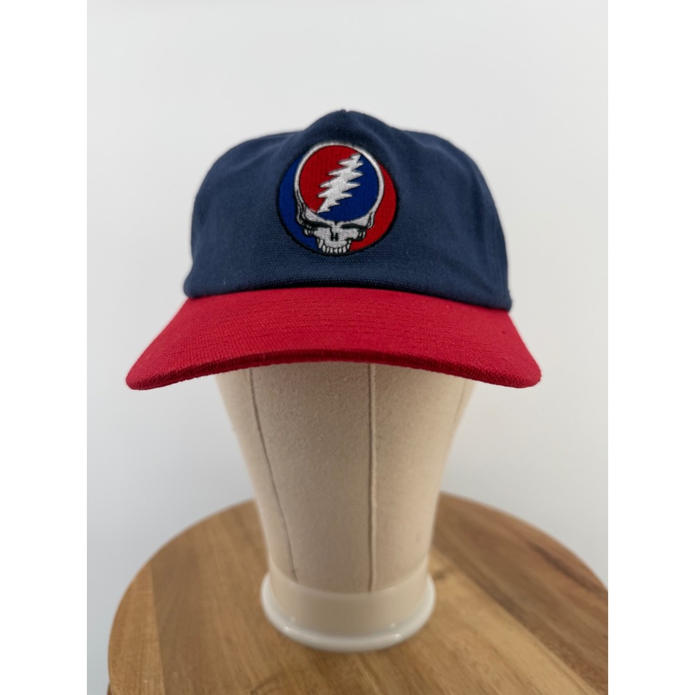 Grateful Dead Huckberry Snapback Hat Navy Red Steal Your Face Skull Cap RN174952